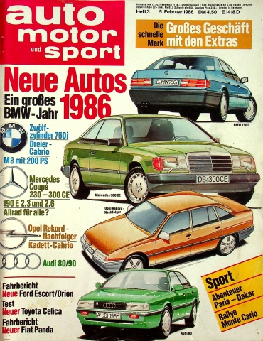 Deckblatt Auto Motor und Sport (03/1986)